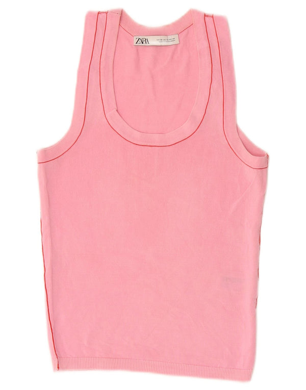 Женский жилет ZARA UK 4 XS, розовый, вискоза