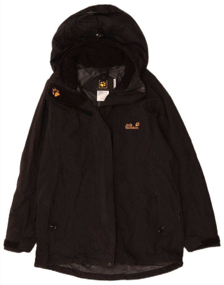 Женская непромокаемая куртка с капюшоном JACK WOLFSKIN UK 8, маленькая, черная