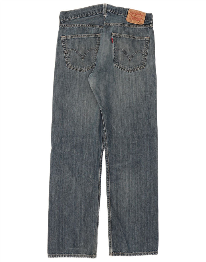 Мужские прямые джинсы LEVI'S 501 W34 L32 синие, хлопок