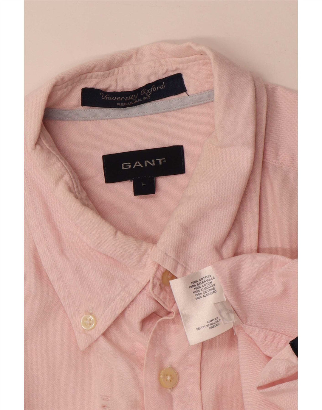 Мужская рубашка стандартного кроя Gant, большая розовая хлопковая рубашка