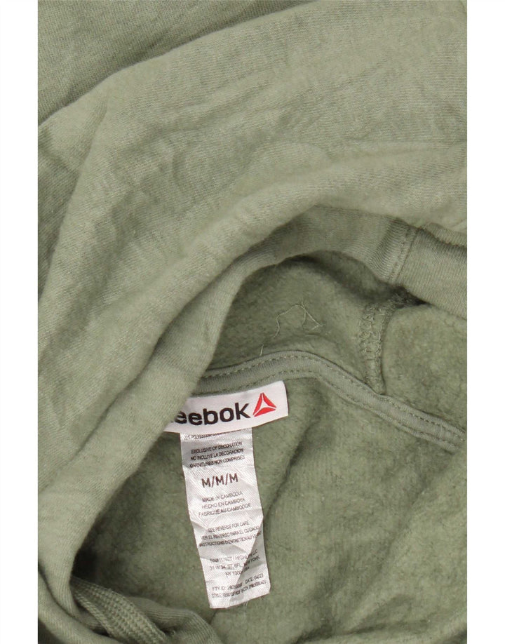 Мужской джемпер с капюшоном Reebok, средний зеленый хлопок, хлопок