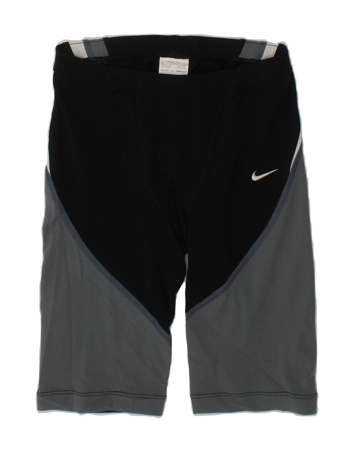 NIKE Boys Sport Shorts 12-13 Years  Black Colourblock Polyester Vintage Nike and Second-Hand Nike from Messina Hembry 