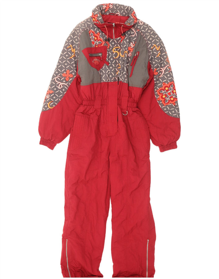 Женский лыжный комбинезон X-Cape UK 10, маленький красный, нейлон с геометрическим рисунком