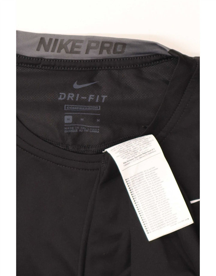 Мужская компрессионная футболка Nike, средний черный полиэстер, спортивная