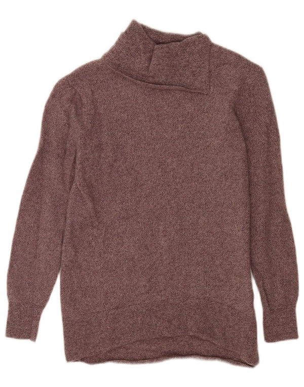 Женский джемпер с высоким воротником Massimo Dutti UK 10, маленький коричневый в крапинку