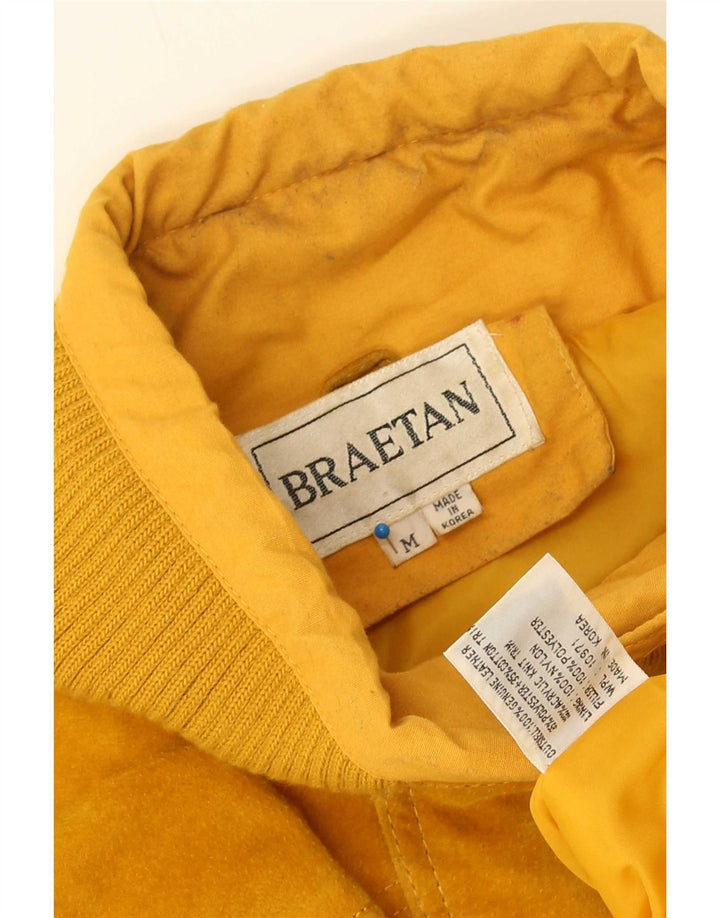 Мужская кожаная куртка Braetan UK 38 средний желтый