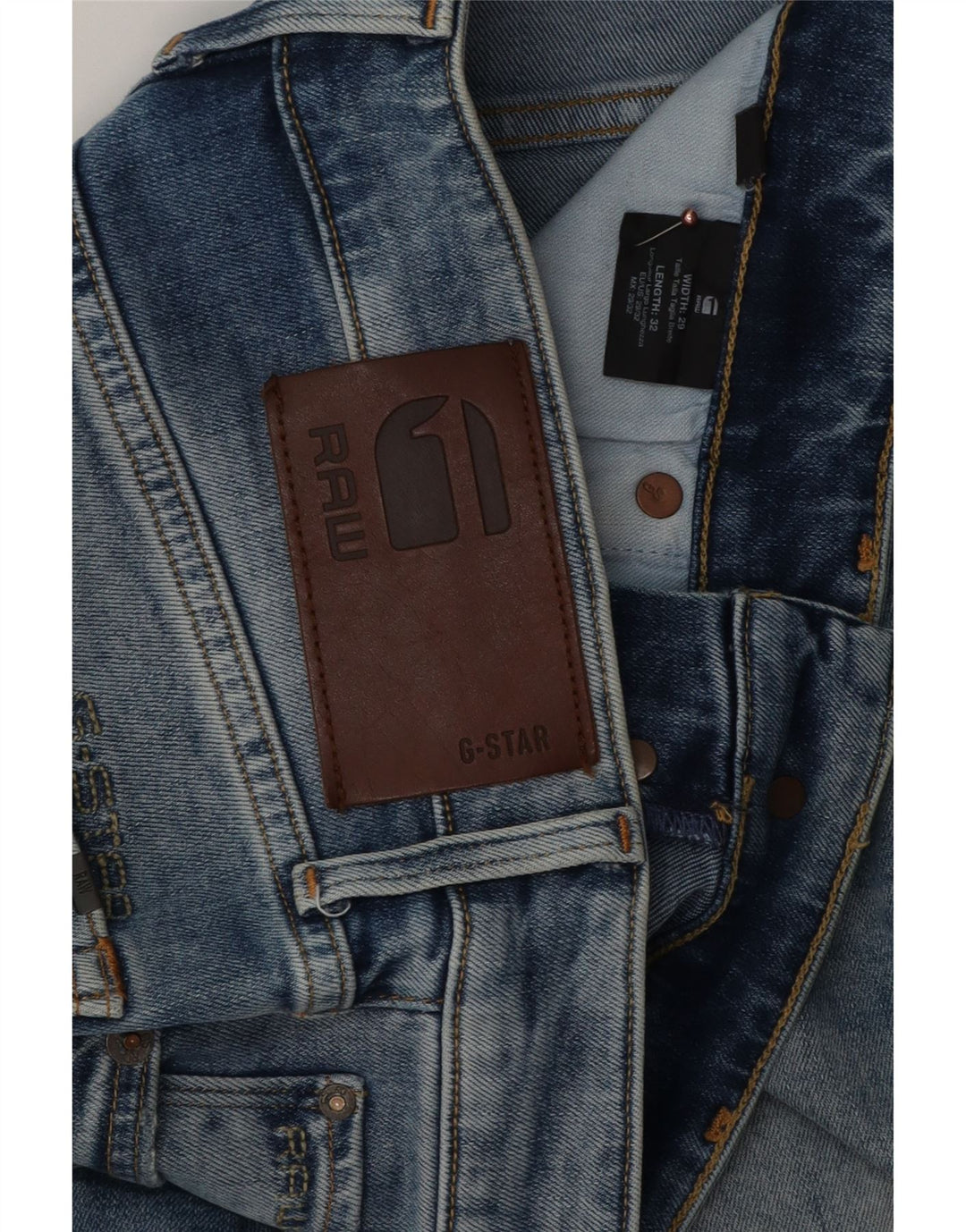Мужские джинсы G-Star 3301 Slim W29 L29 Синие, хлопок