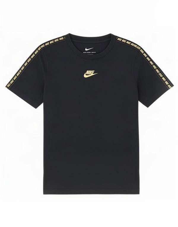 Футболка с рисунком Nike для мальчиков, топ 13–14 лет, размер XL, черный хлопок