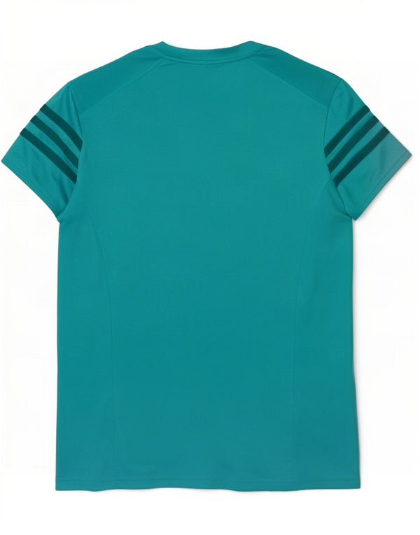 Женская футболка Adidas Climalite Top UK 8/10, маленький бирюзовый полиэстер
