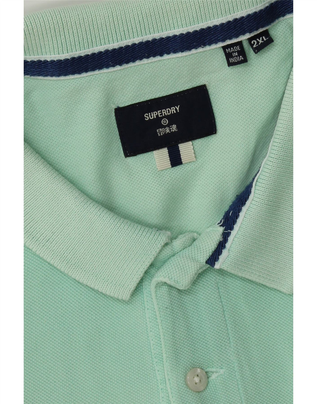 SUPERDRY Mens Polo Shirt 2XL Green Cotton Vintage Superdry and Second-Hand Superdry from Messina Hembry 