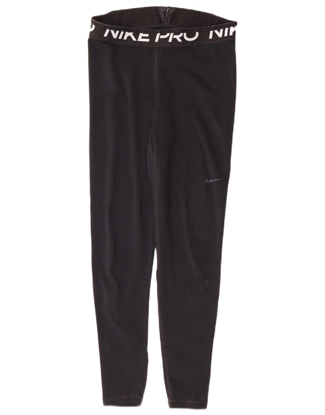 Женские леггинсы с рисунком Nike Dri Fit UK 12, средний черный, полиэстер, спортивные