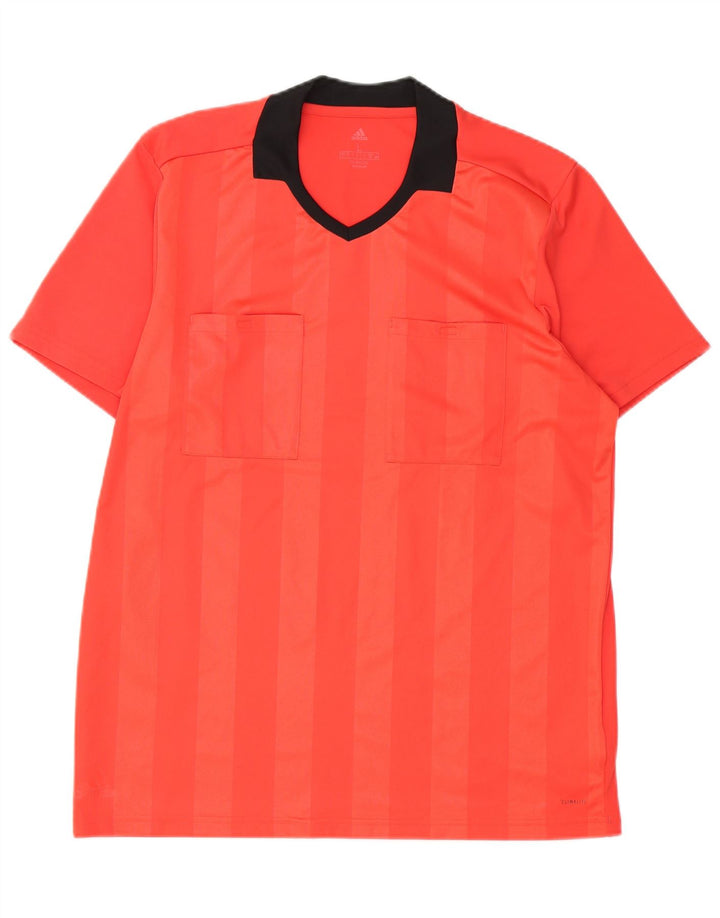 Мужская футболка Adidas Top Large Red из полиэстера с цветными блоками