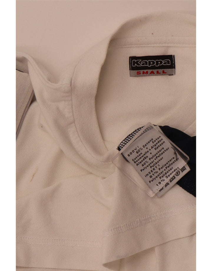 Мужская футболка KAPPA, маленькая, белая, хлопковая, спортивная с цветными блоками