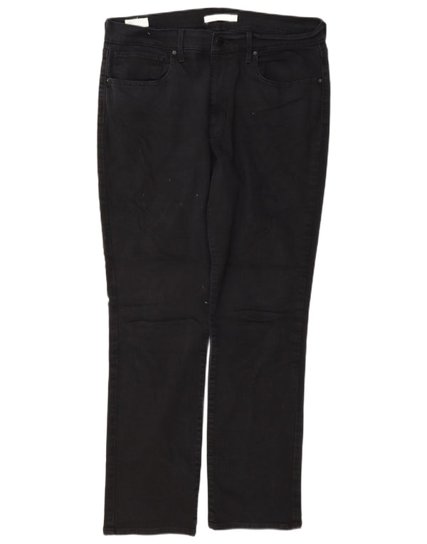 Женские прямые джинсы Levi's 724 с высокой посадкой W33 L30, черный хлопок