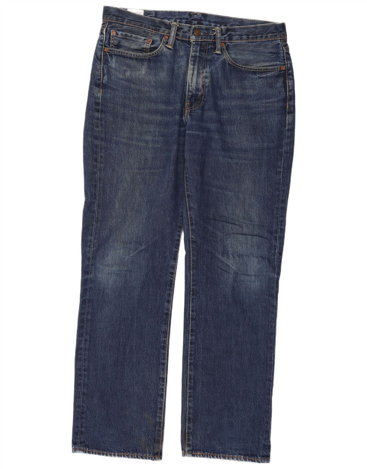 Мужские прямые джинсы Levi's 514 W34 L32 темно-синие, хлопок