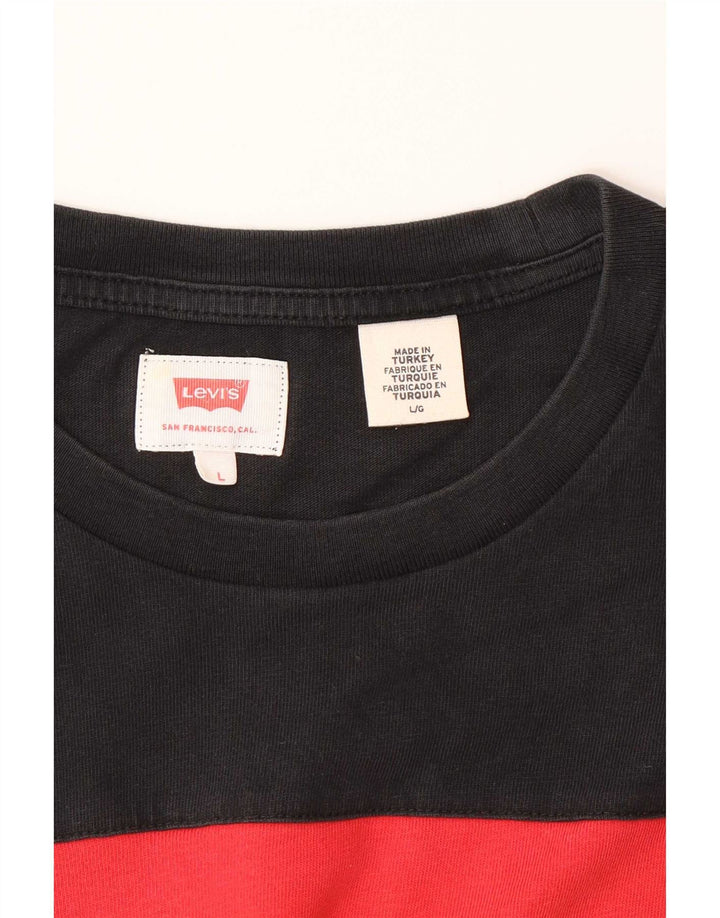 Мужская футболка с рисунком Levi's, большой черный цветной блок