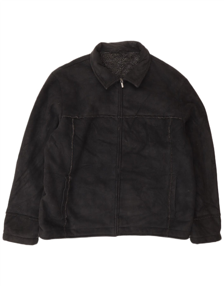 Мужская куртка из шерпы Marks & Spencer UK 42 XL, черная