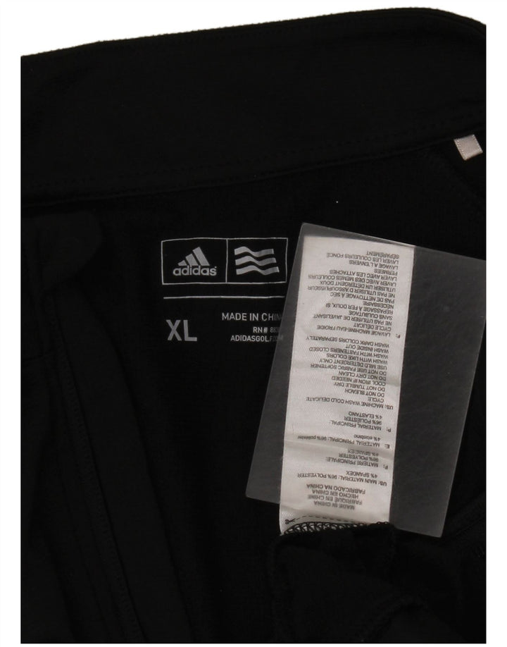 Adidas Мужская толстовка с воротником на молнии XL Черный полиэстер