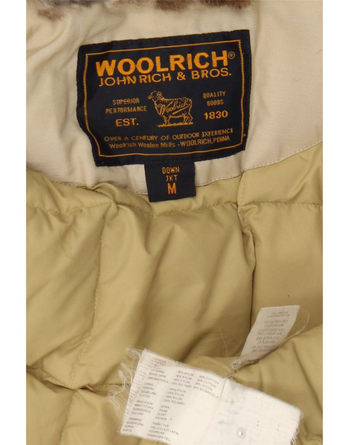 Женская стеганая куртка Woolrich UK 14, средний бежевый хлопок