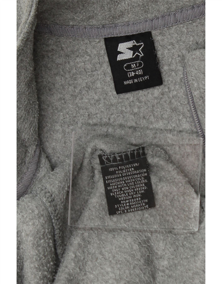 STARTER Mens Fleece Jacket UK 38/40 Medium Grey Polyester Vintage Starter and Second-Hand Starter from Messina Hembry 