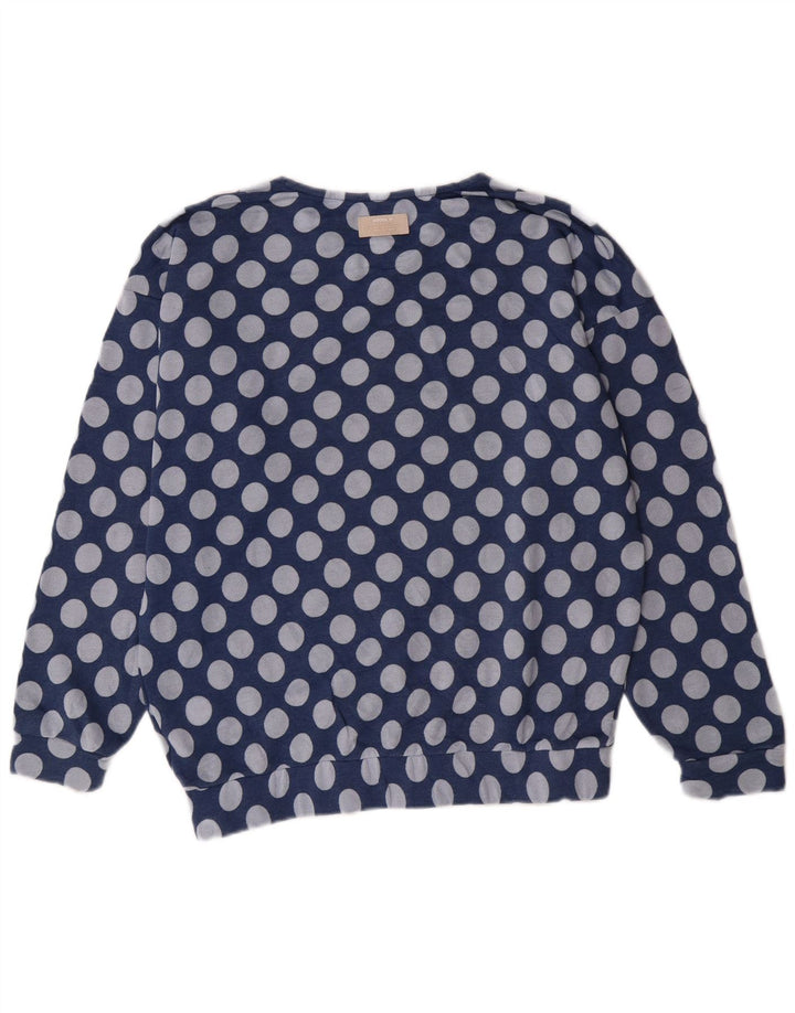 Женский свитер с рисунком Adidas UK 10, маленький синий полиэстер