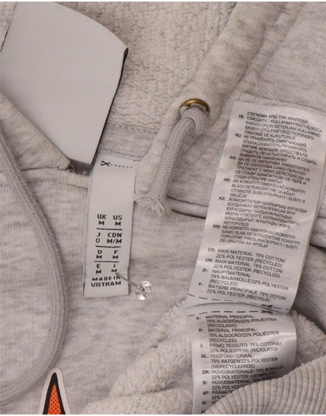 Мужской джемпер с капюшоном Adidas с рисунком, хлопковый, среднего серого цвета