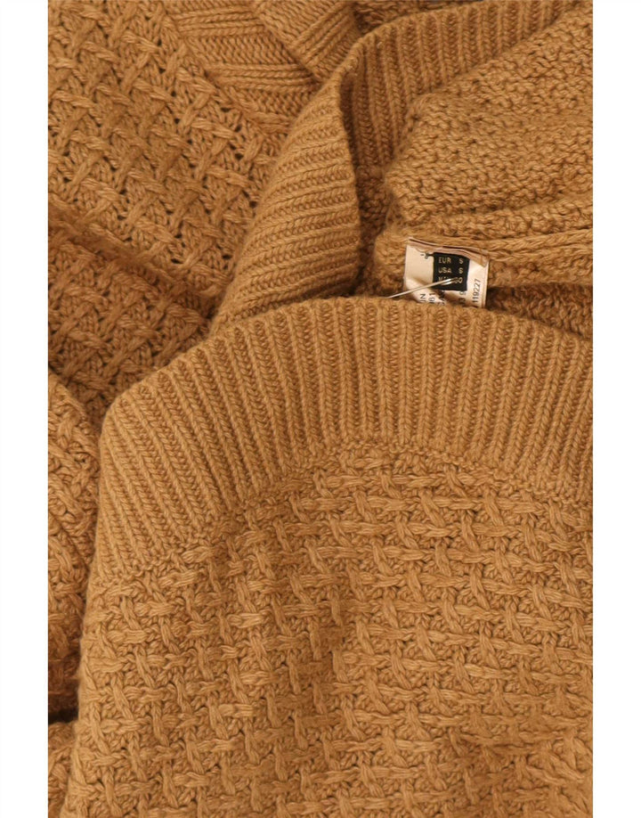 Женский джемпер-пончо Massimo Dutti UK 10, маленький размер, бежевый, шерсть