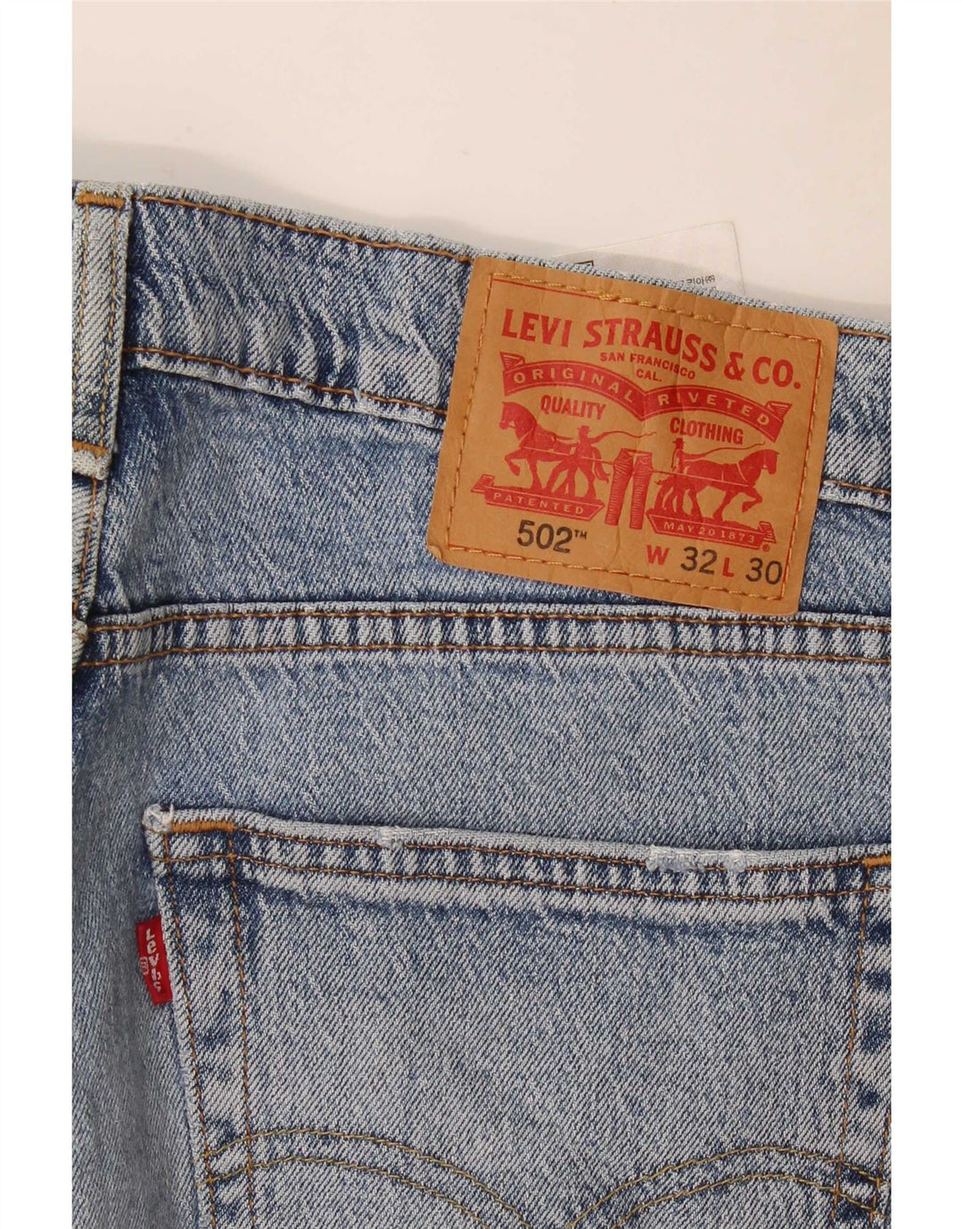 Мужские зауженные джинсы Levi's 502 W32 L30 синие, хлопок