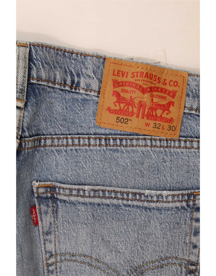Мужские зауженные джинсы Levi's 502 W32 L30 синие, хлопок