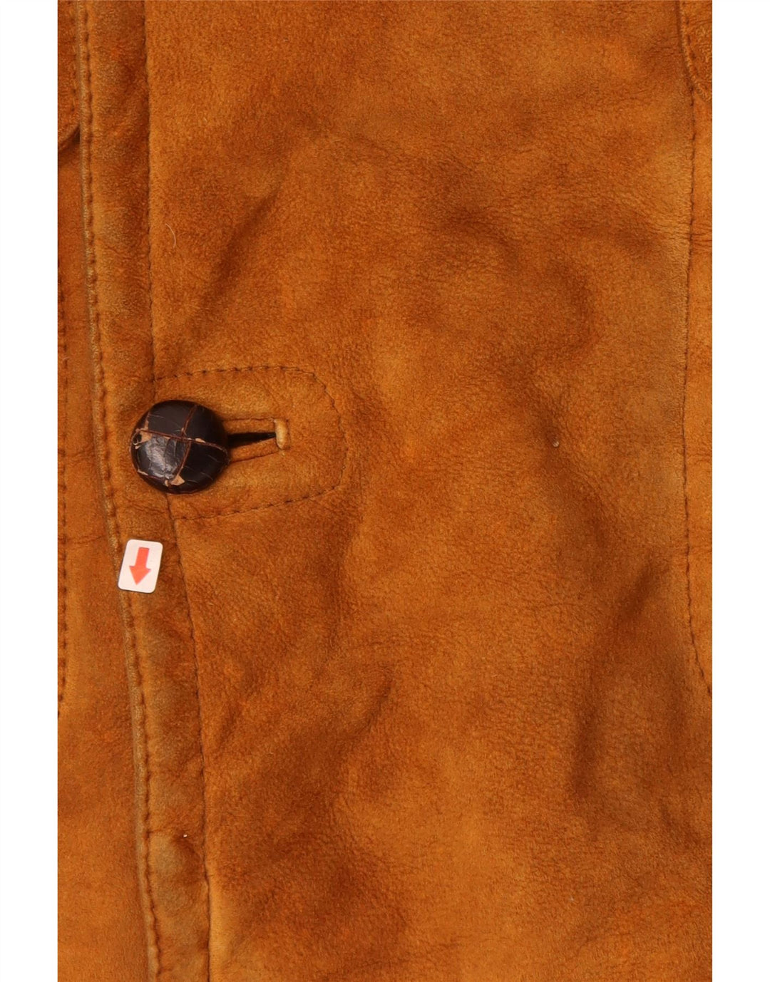 Мужское пальто из овчины VINTAGE IT 52 XL Коричневое кожаное