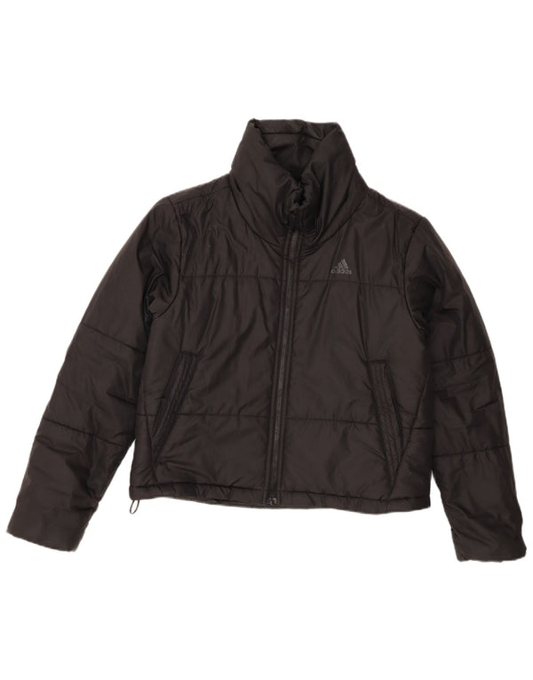 Женская утепленная куртка Adidas Oversized с графическим рисунком UK 4/6 XS, черный полиэстер