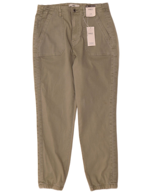 Женские джоггеры Marks & Spencer, брюки узкого кроя UK 12, средние W30 L28, хаки