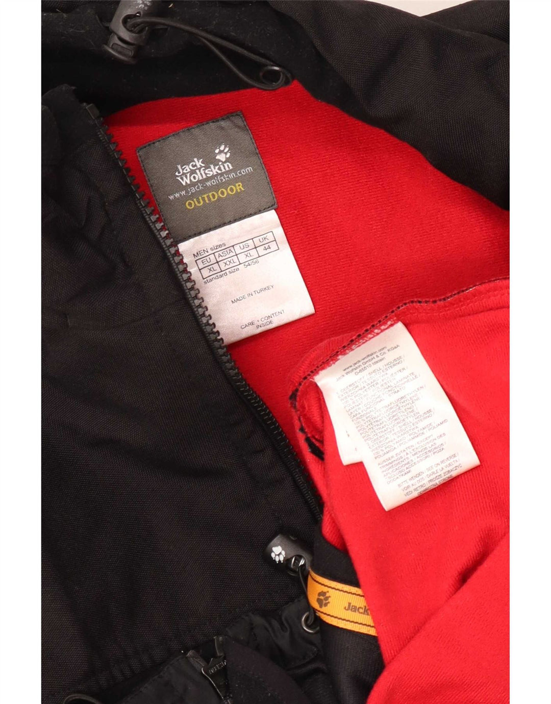 Мужская ветровка Jack Wolfskin UK 44 XL, черный полиэстер с цветными блоками