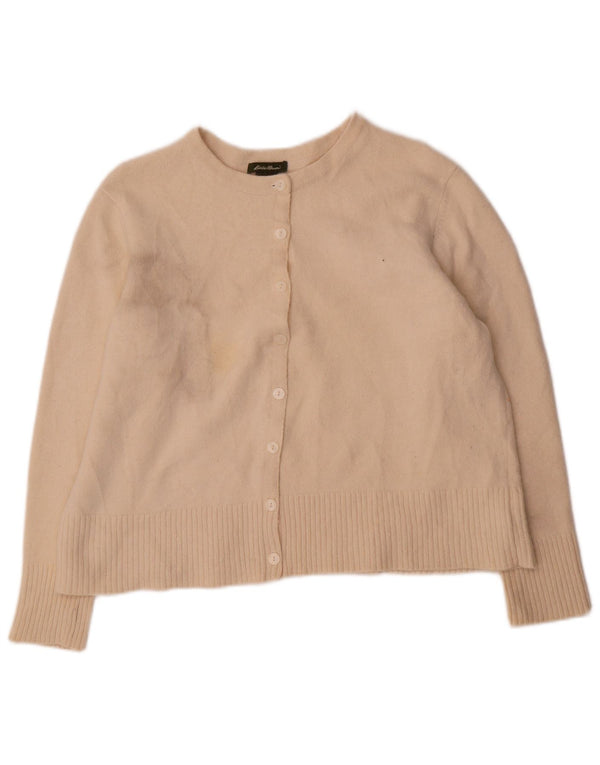 Женский укороченный кардиган Eddie Bauer, Великобритания, 20, 2XL, бежевый, шерстяной