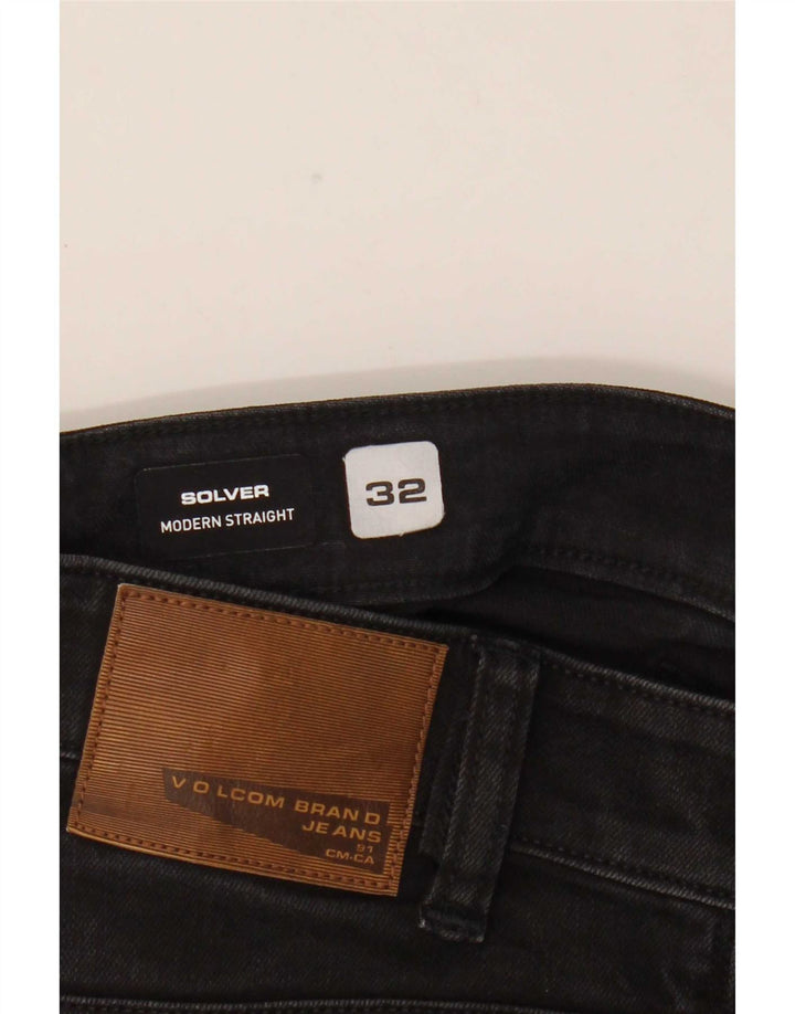 Мужские прямые джинсы Volcom Solver W32 L30, черный хлопок