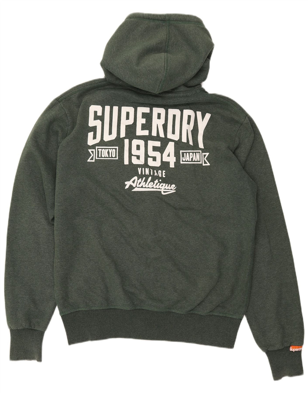 SUPERDRY Мужской свитер с капюшоном и молнией с рисунком, 2XL, хаки, полиэстер