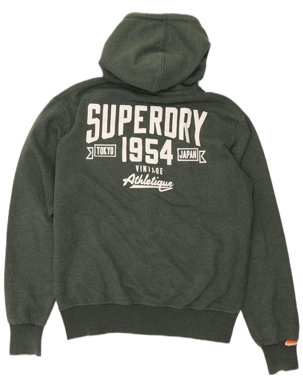 SUPERDRY Мужской свитер с капюшоном и молнией с рисунком, 2XL, хаки, полиэстер