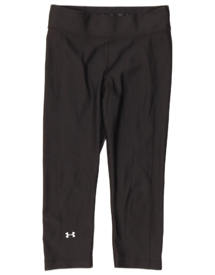 Женские леггинсы-капри Under Armour Heat Gear UK 12, средний черный полиэстер