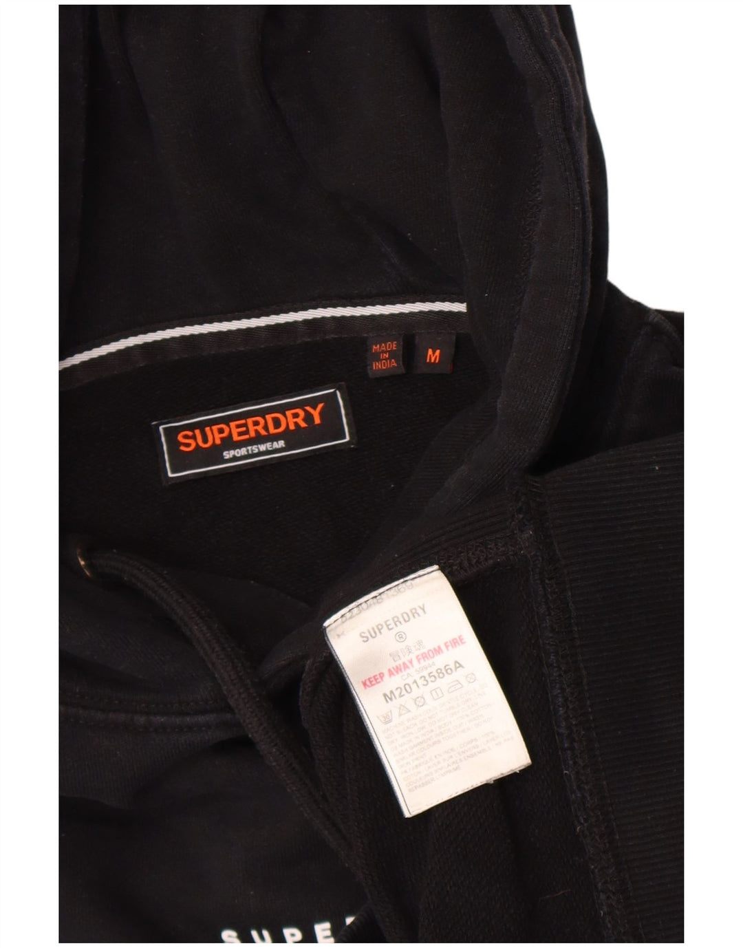 Мужской джемпер с капюшоном Superdry, средний черный, хлопок