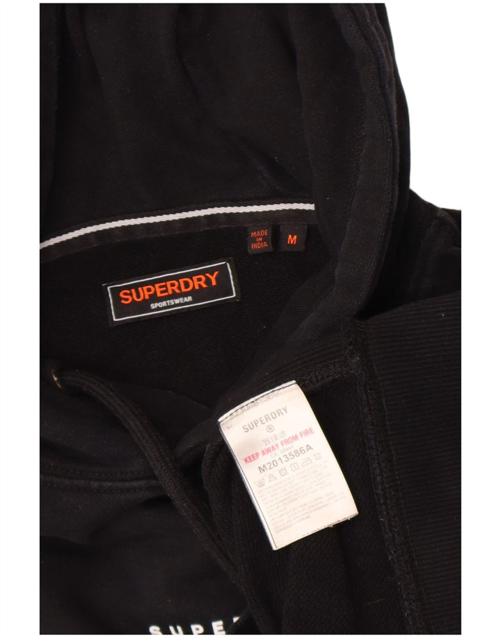 Мужской джемпер с капюшоном Superdry, средний черный, хлопок