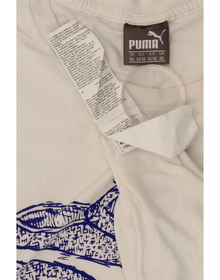 Мужская футболка с рисунком Puma 2XL, белый хлопок