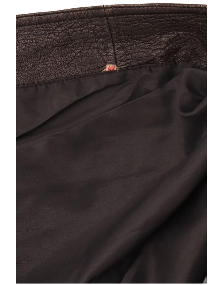 Женское кожаное пальто VINTAGE IT 40 маленькое черное