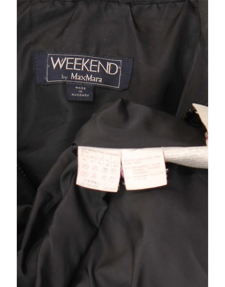 Женское длинное пуховое пальто Max Mara Weekend UK 12, средний черный из полиамида