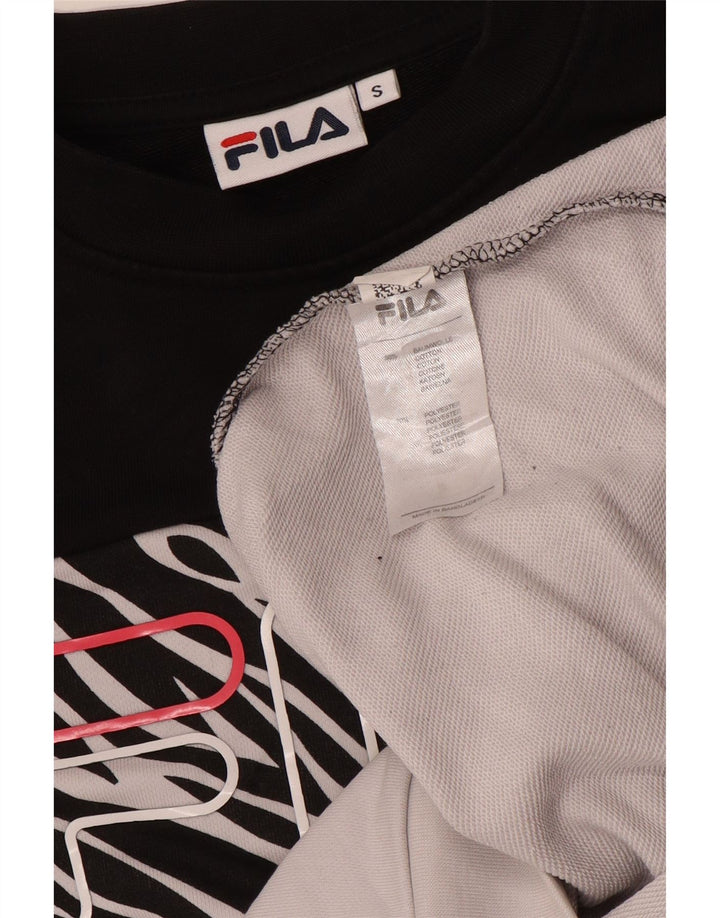 Fila Мужской свитшот с графическим рисунком, маленький белый хлопковый джемпер с цветными блоками