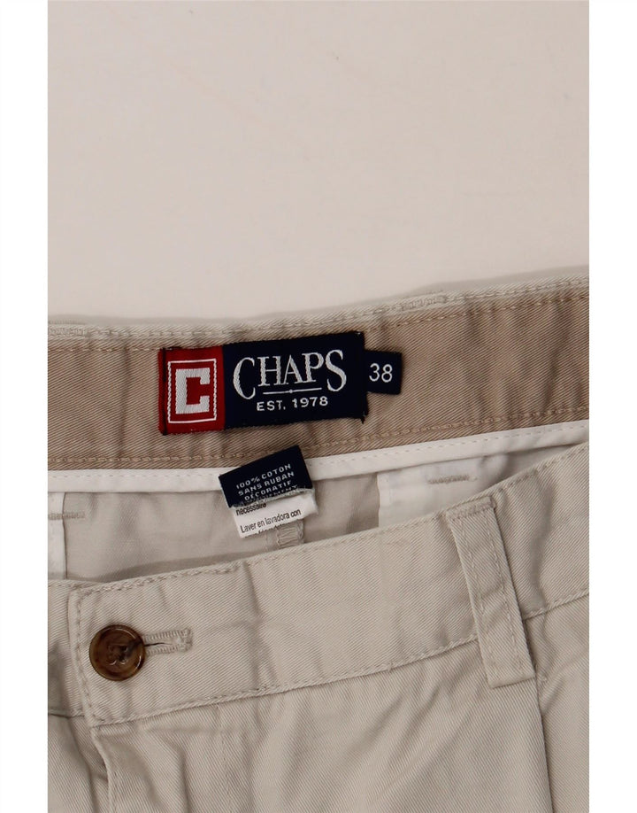 CHAPS Mens Pegged Chino Shorts W38 XL Grey Vintage Chaps and Second-Hand Chaps from Messina Hembry 