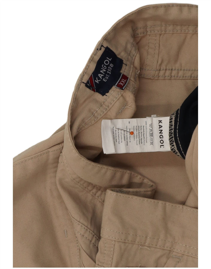 KANGOL Мужские шорты чинос 2XL W42 Бежевый хлопок