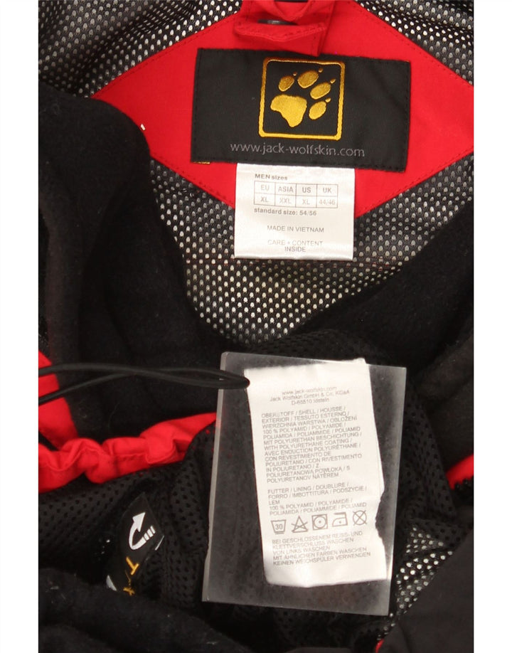 Мужская дождевик Jack Wolfskin UK 44/46 XL Красный Полиамид с цветными блоками