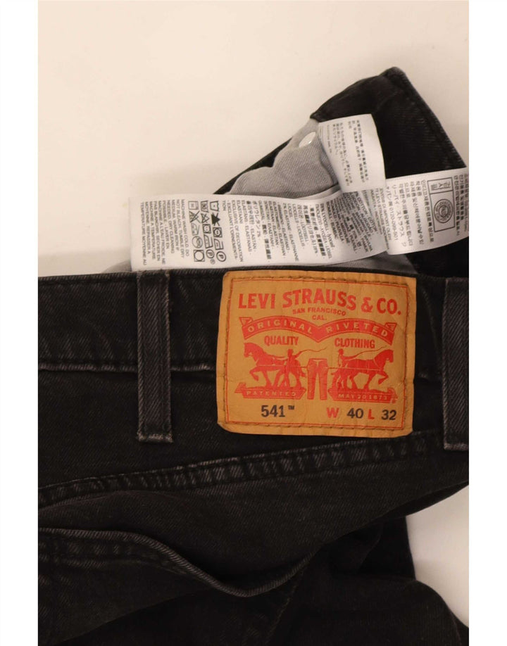 Мужские зауженные джинсы Levi's 541 W40 L32, черный хлопок