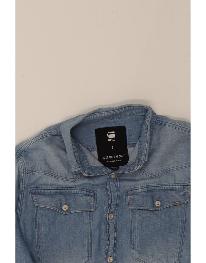 G-STAR Mens Denim Shirt Small Blue Cotton Vintage G-Star and Second-Hand G-Star from Messina Hembry 