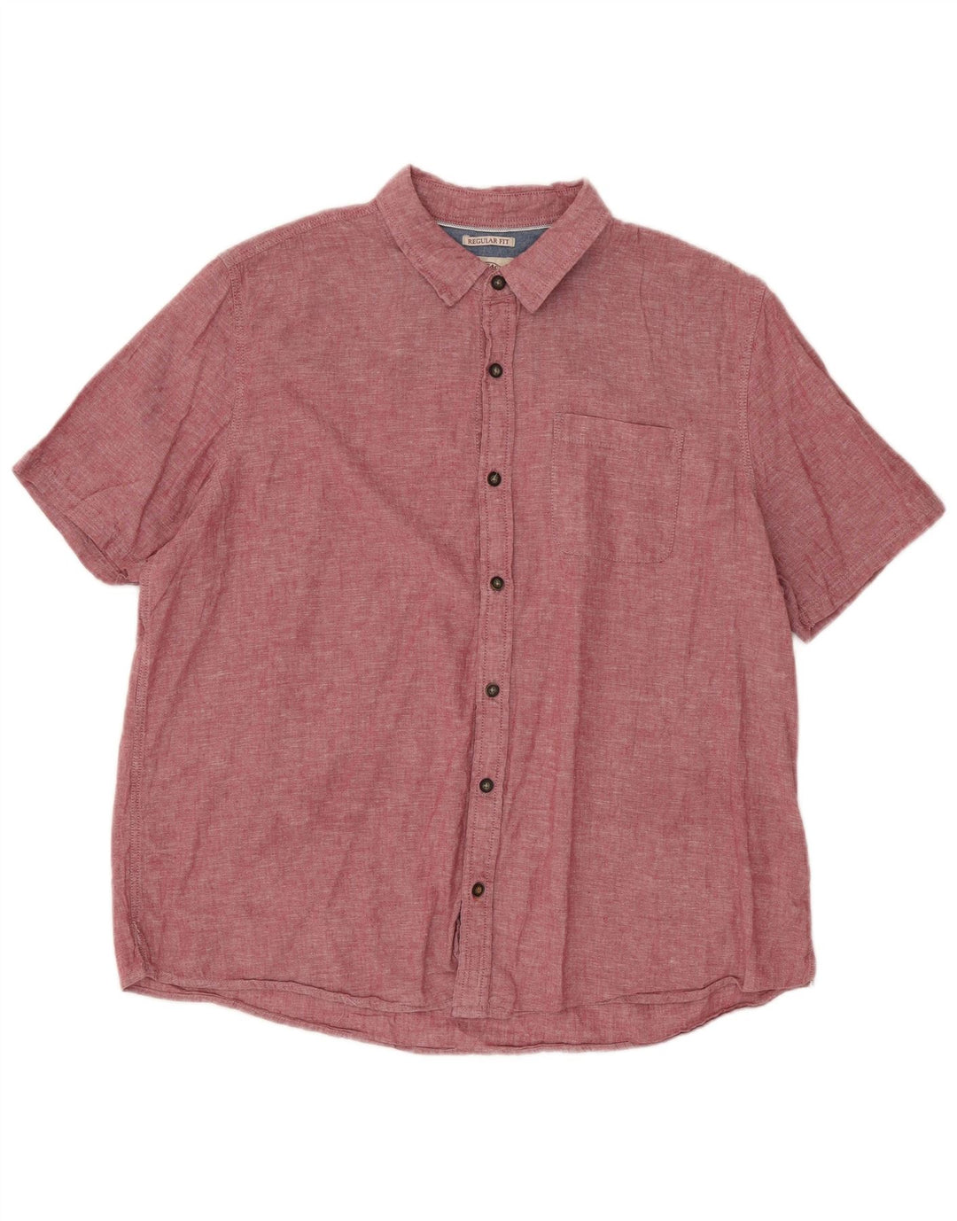 Мужская рубашка стандартного кроя с коротким рукавом Fat Face 2XL, красный хлопок